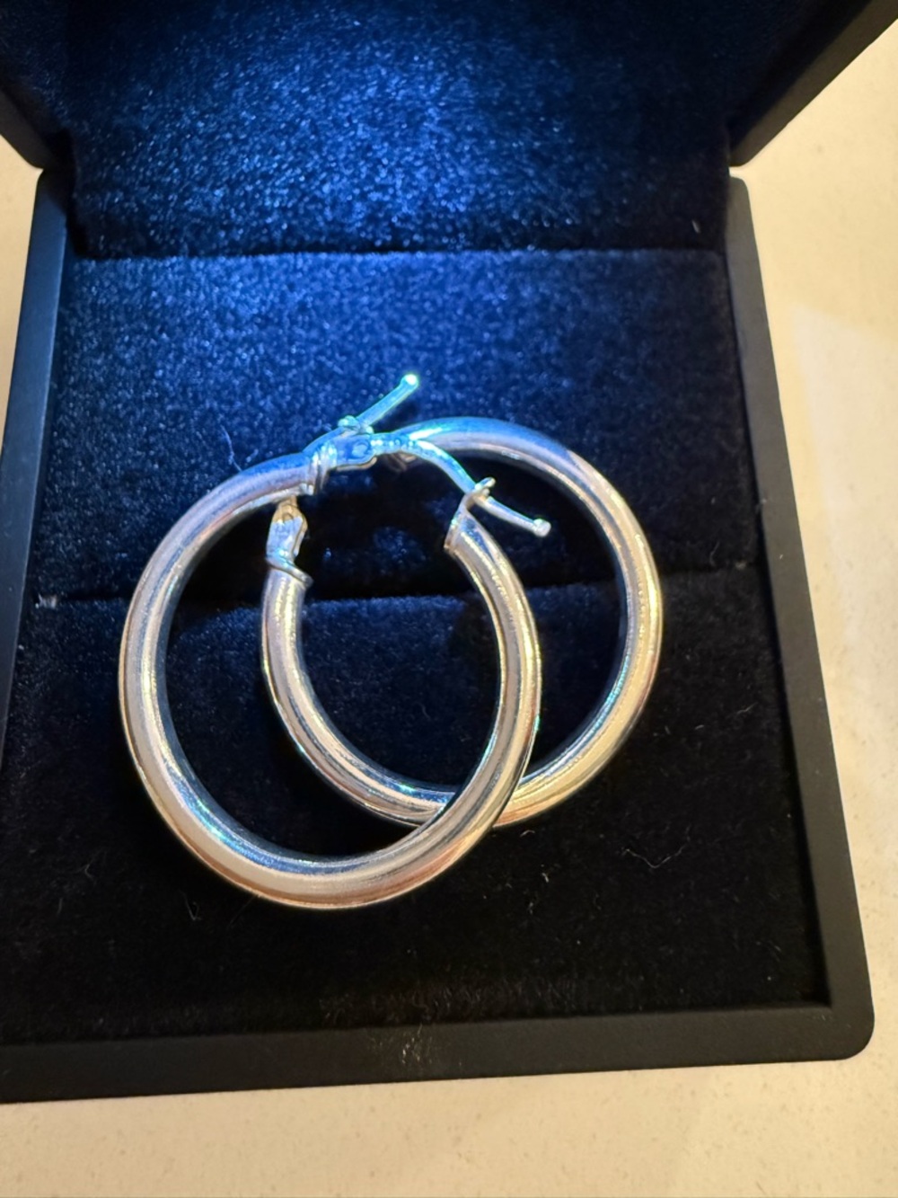 Classic Italian Sterling Silver Hoop Earrings - Women Jewelry